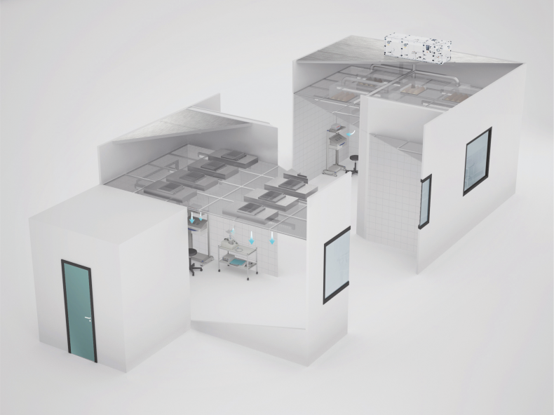Salle blanche laminaire courtois